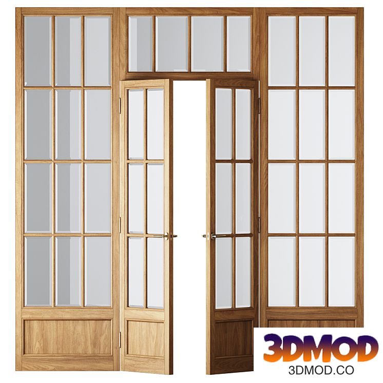 Classical Wooden Glass Partition