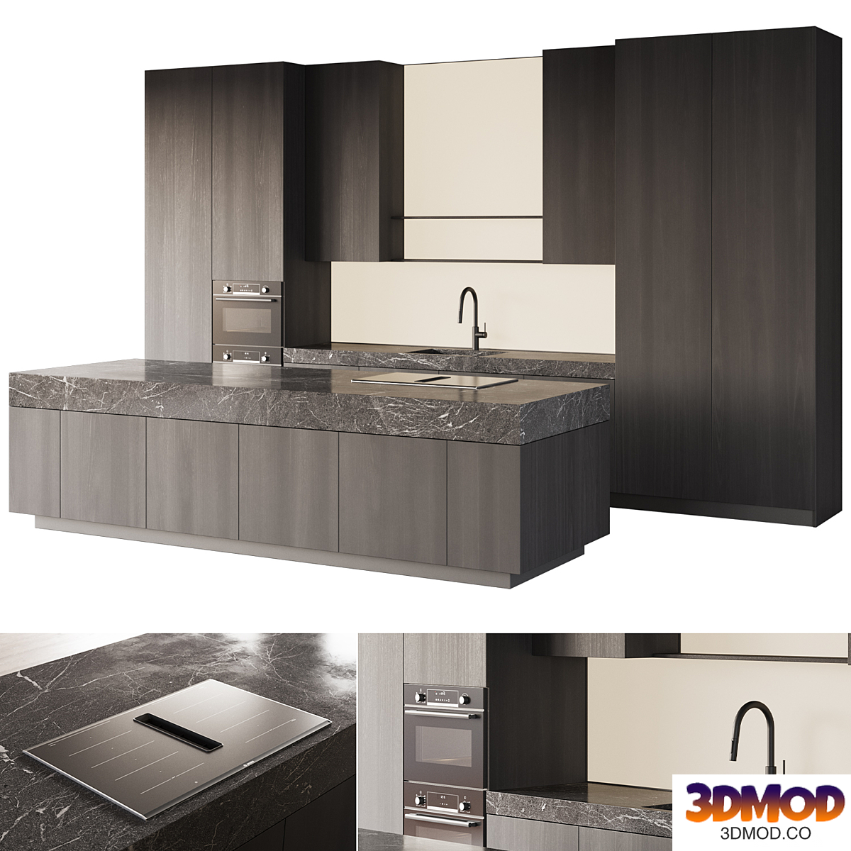Modern style kitchen with island Kitchen 06