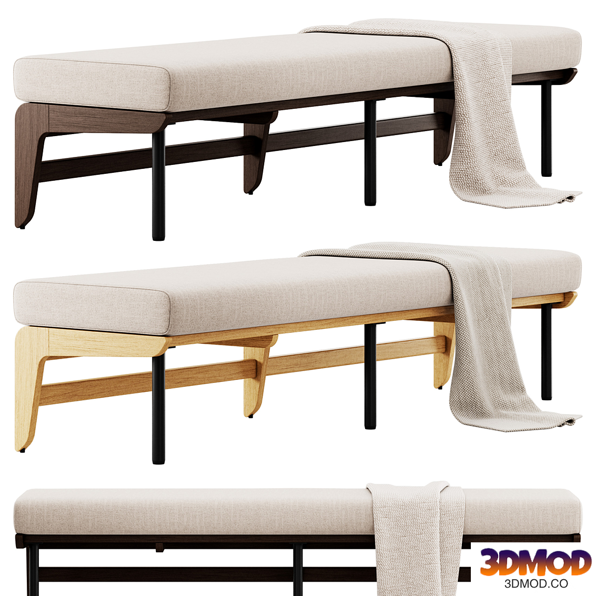 Kinney Teak Bench by Crate and Barrel