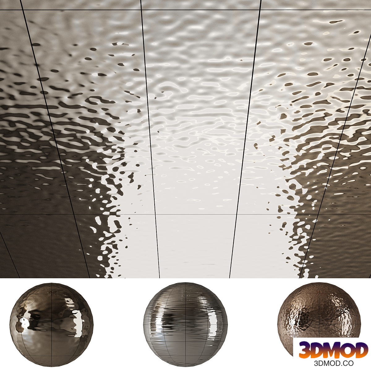 Seamless material Metal panels Wave
