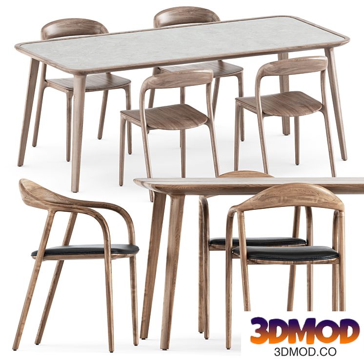 Neva chairs and Kalota table by Artisan
