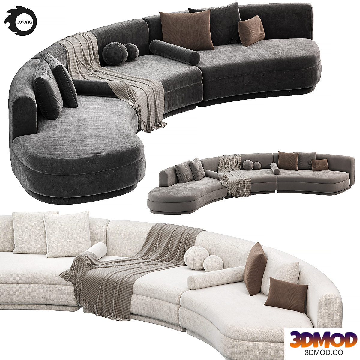 Baxter Piaf Sofa, sofas