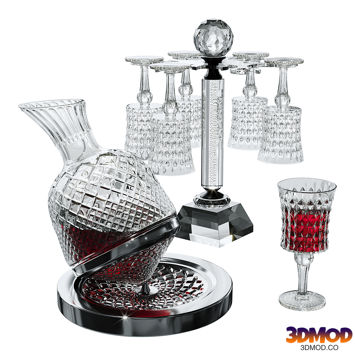 Luxury rotating wine decanter