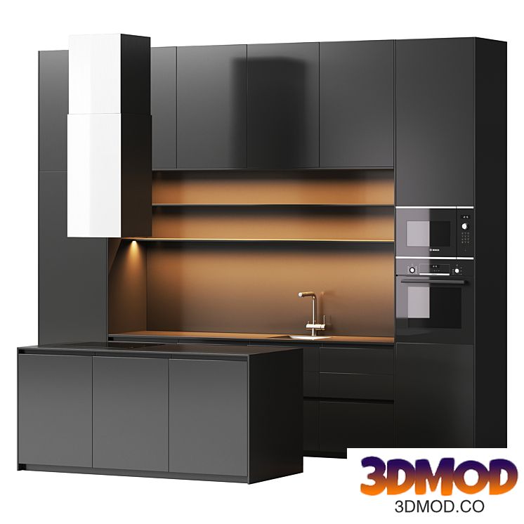 Black minimalist kitchen