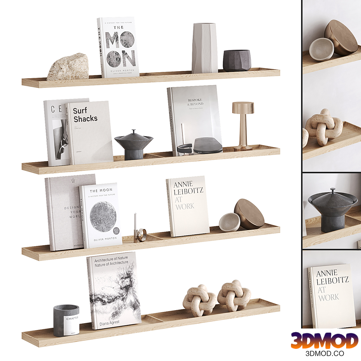 Shelf with decorative set