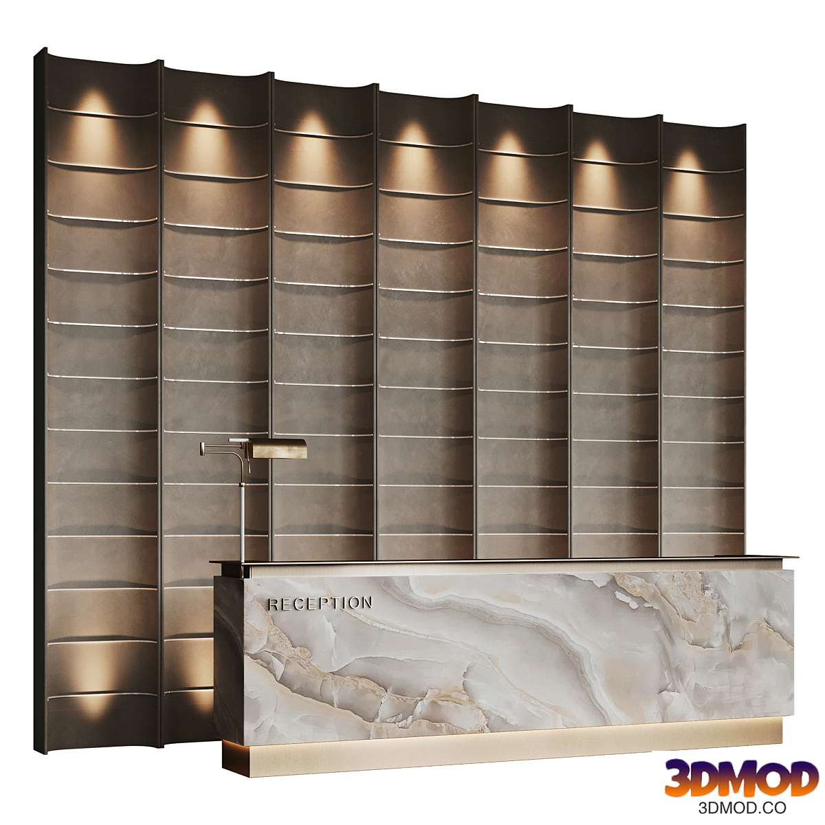 Beige marble hotel reception