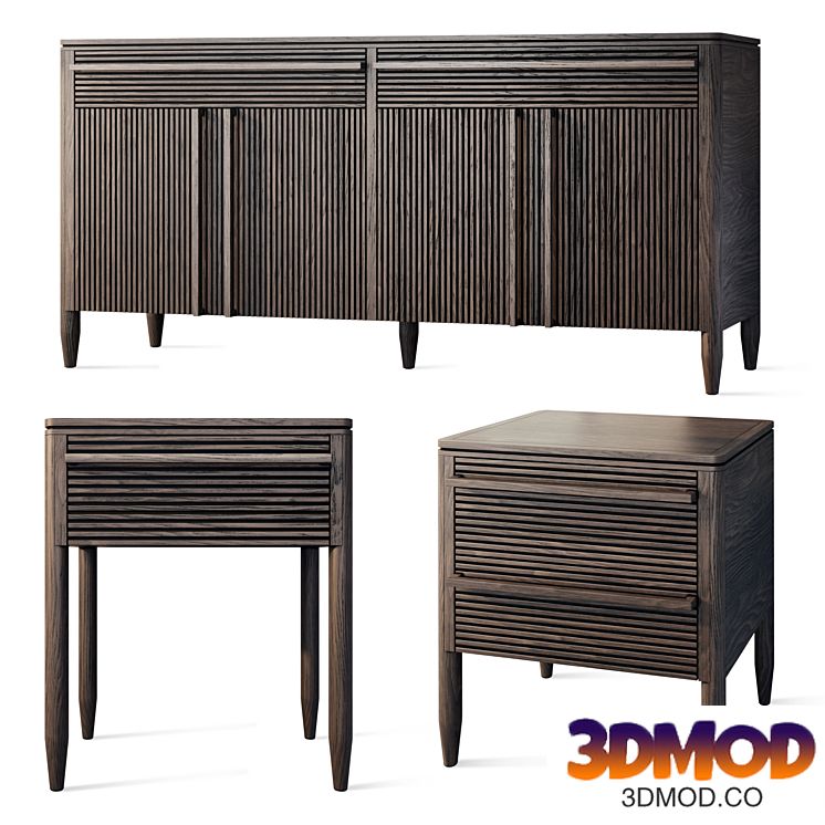 Chest of drawers and bedside table Lines Dantone Home