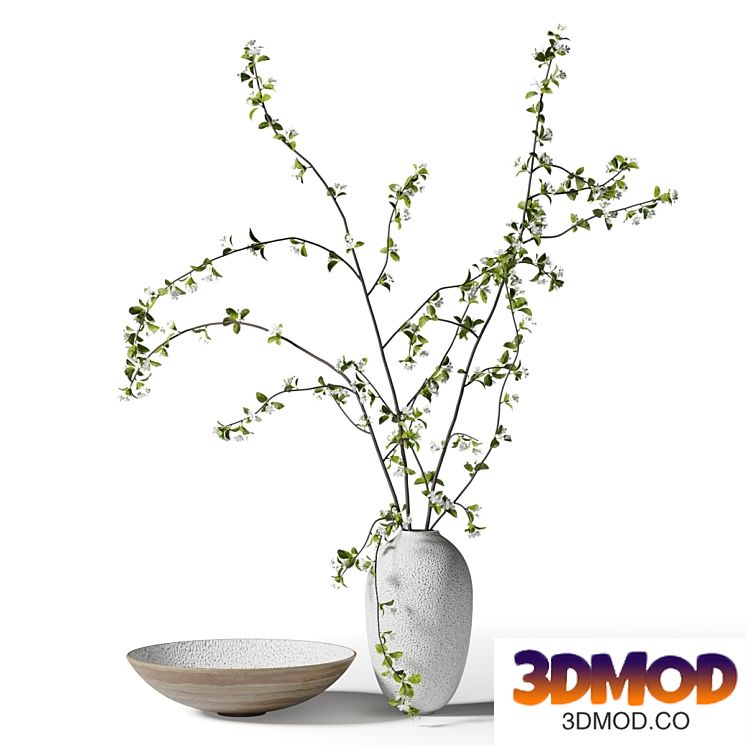 Spring branches in a vase