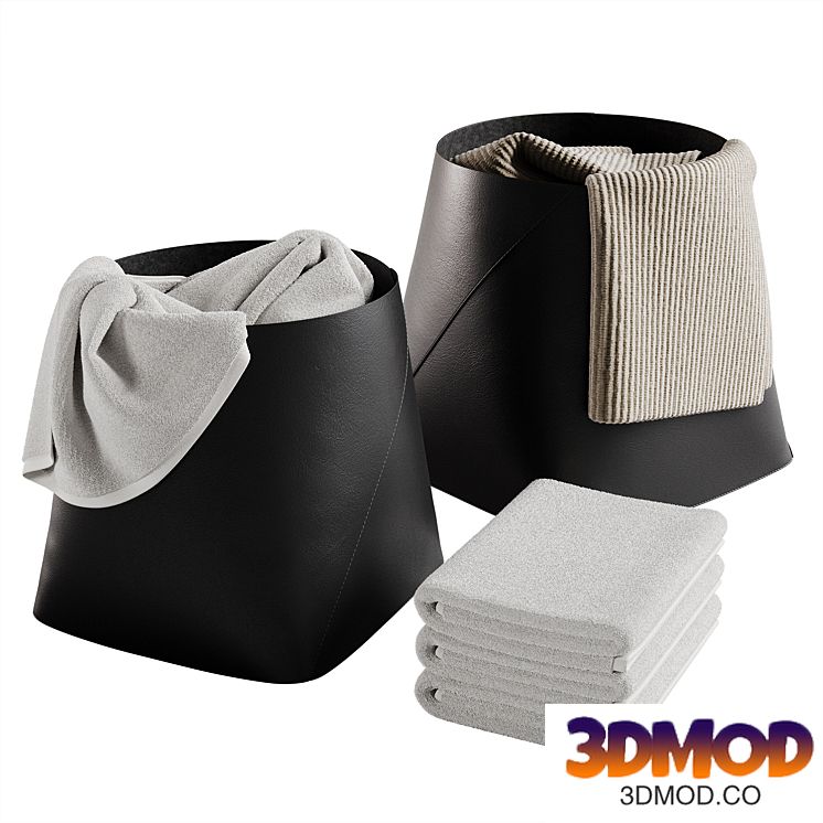 Leather storage baskets 02