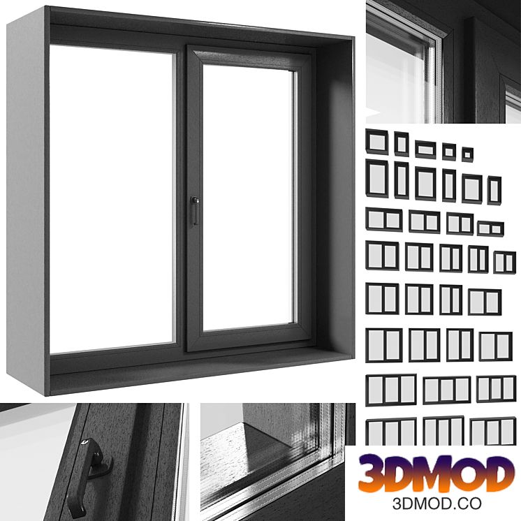 Set of windows and loggias (minimalism)