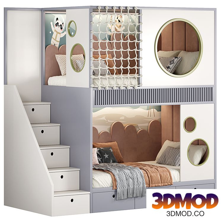 Designer two-level bed Kids room 20