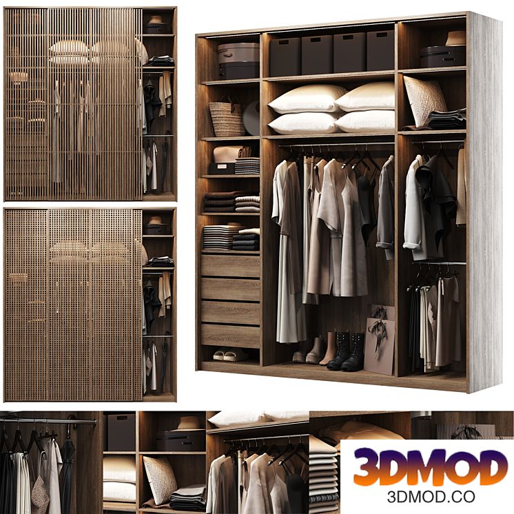 Wardrobe with filling and two front options