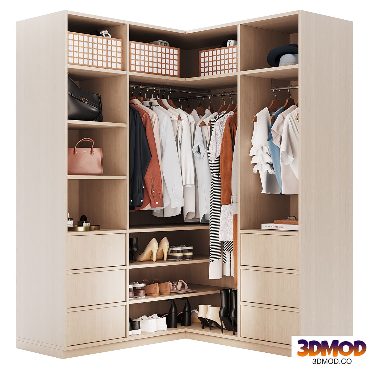 Corner wardrobe