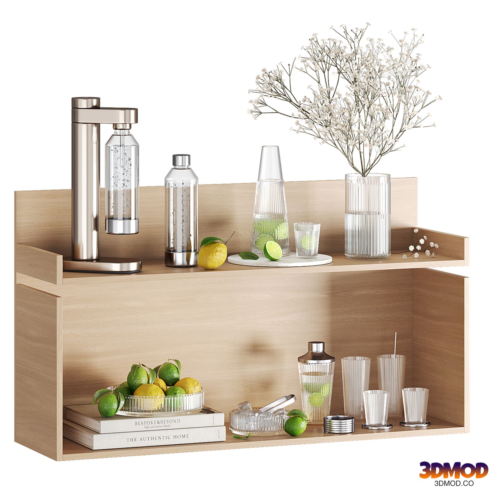 Kitchen shelf with citrus