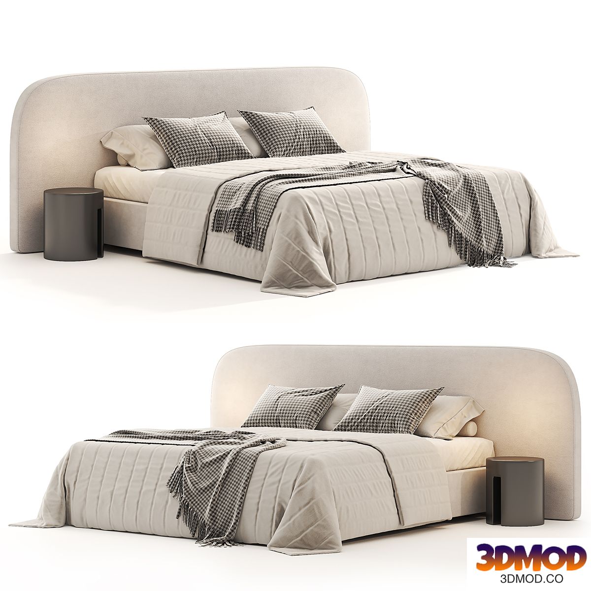 Snow Boucle Bed By Houseofisabella