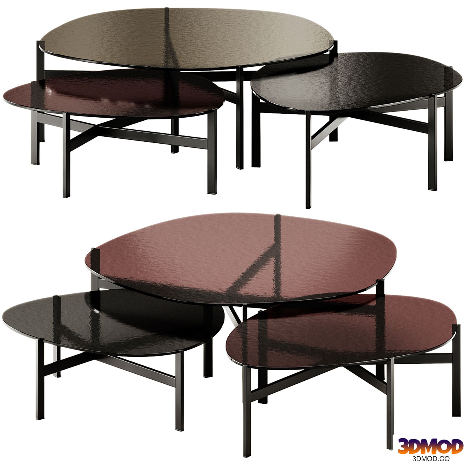 Flac Glass Coffee Table by Bonaldo