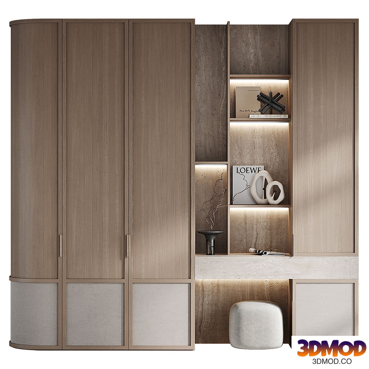 Wardrobe with Kushi decor