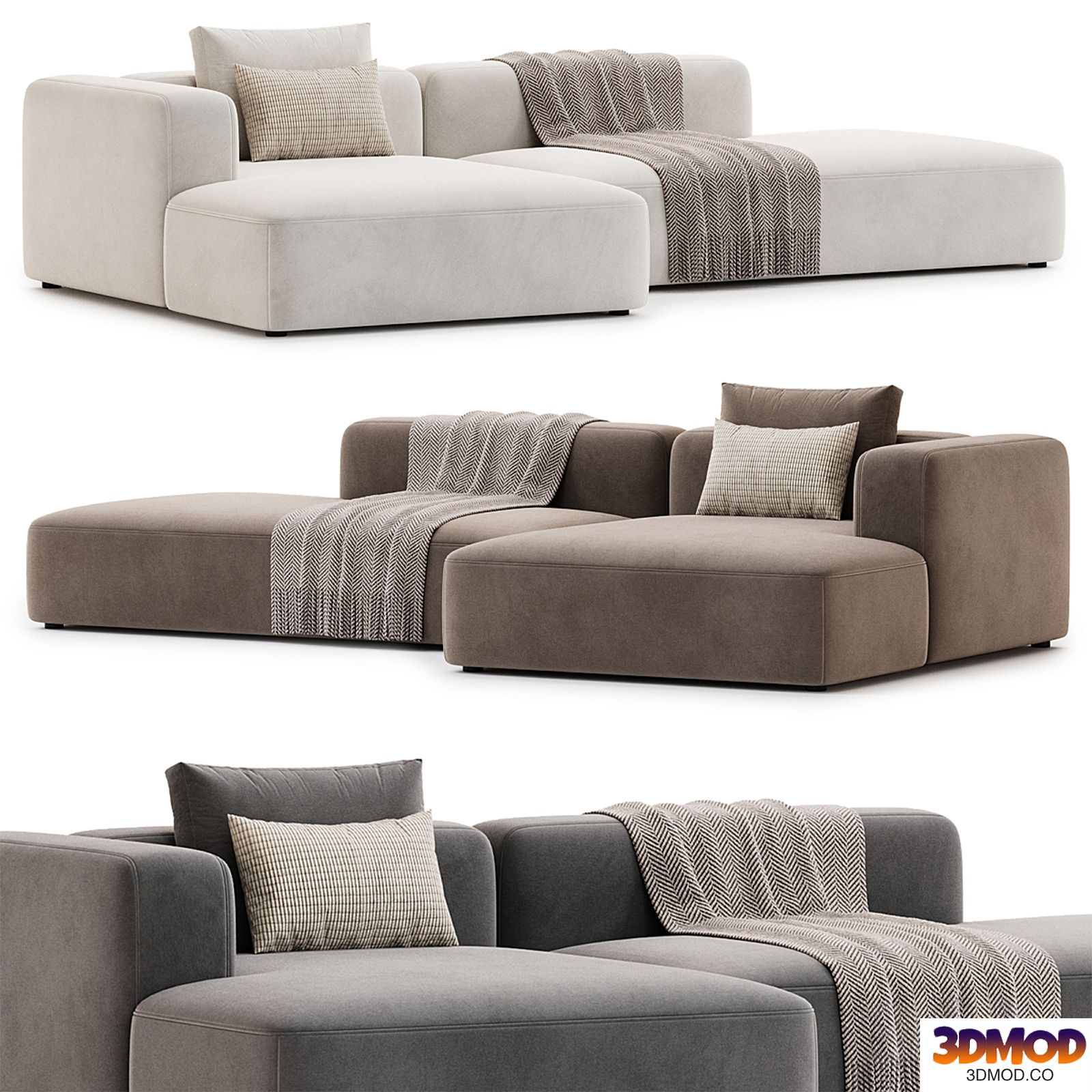 Stone Modular Sofa 2 by Tamamm
