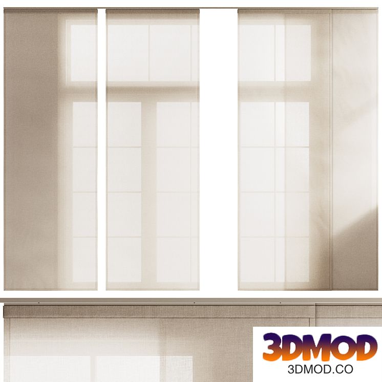 Linen Tulle Panel Blinds