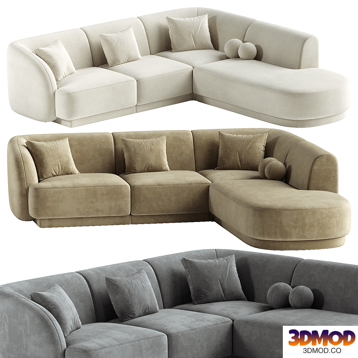 6 seater corner sofa Miley right