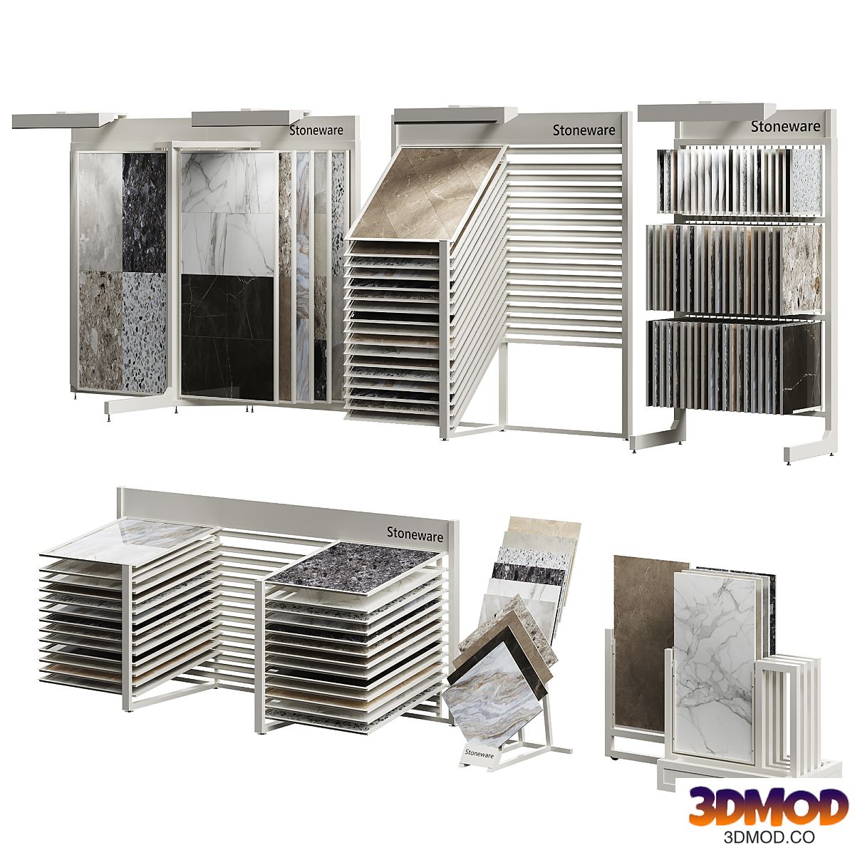 Exhibitor stands for tiles and porcelain stoneware