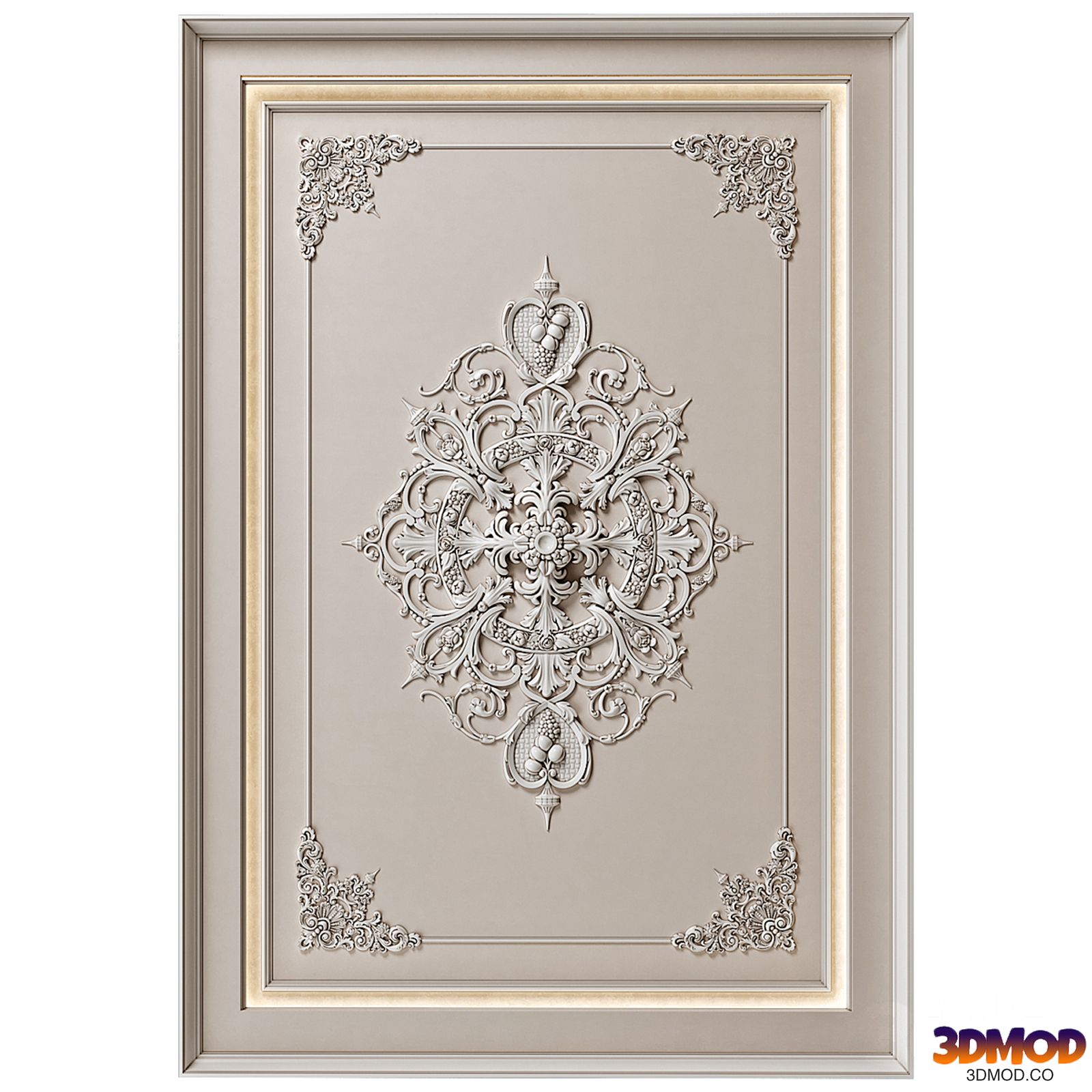 Illuminated ceiling in classic style 007