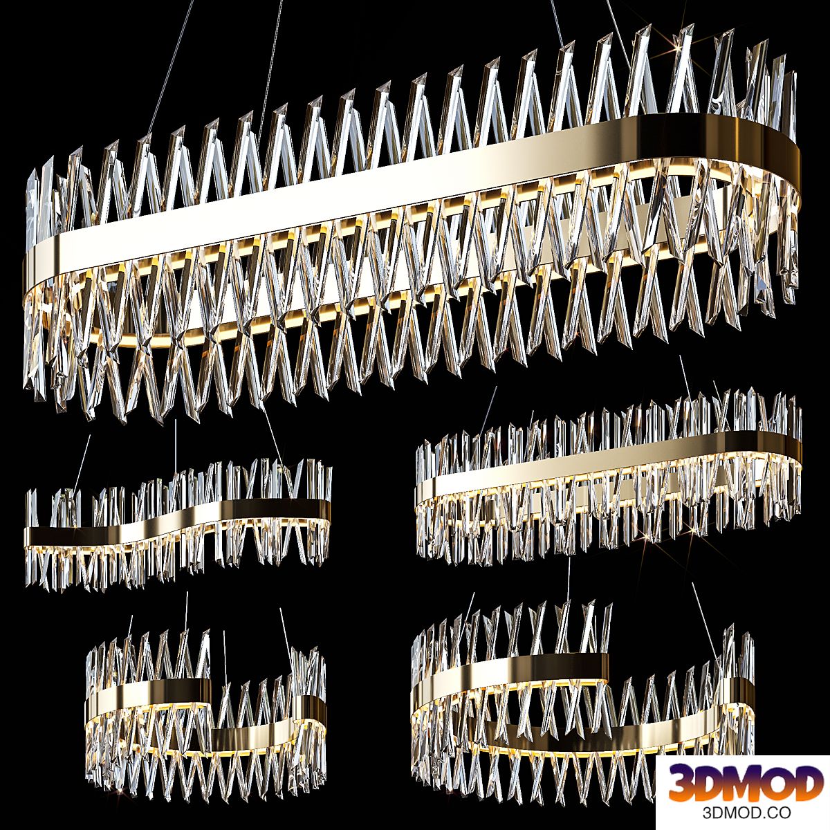 Hanging chandeliers Posto Al Sole