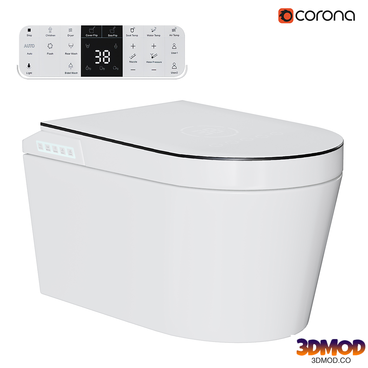 Modern Smart One-Piece Wall-Mounted Elongated Automatic Toilet