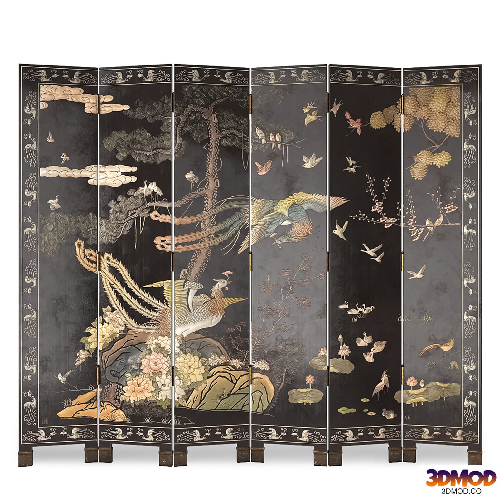 Decorative Chinese screen (Chinoiserie)