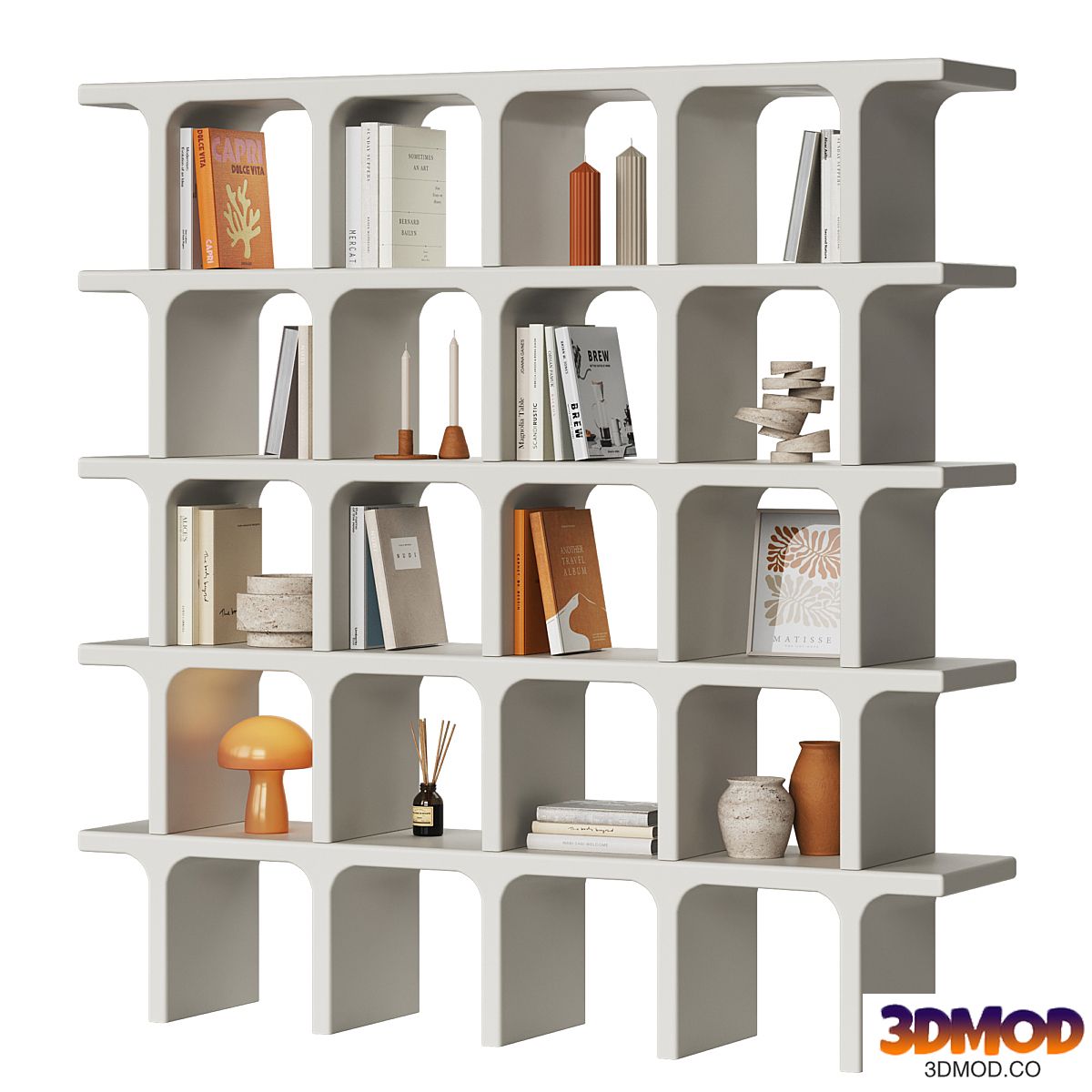 Archer Rack with Orange Decor