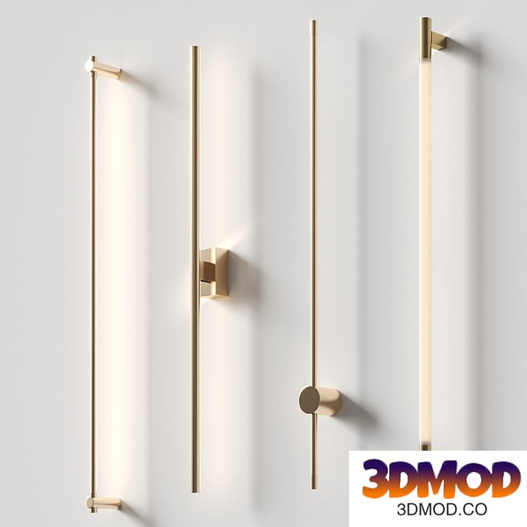 Minimalistic wall lamps set