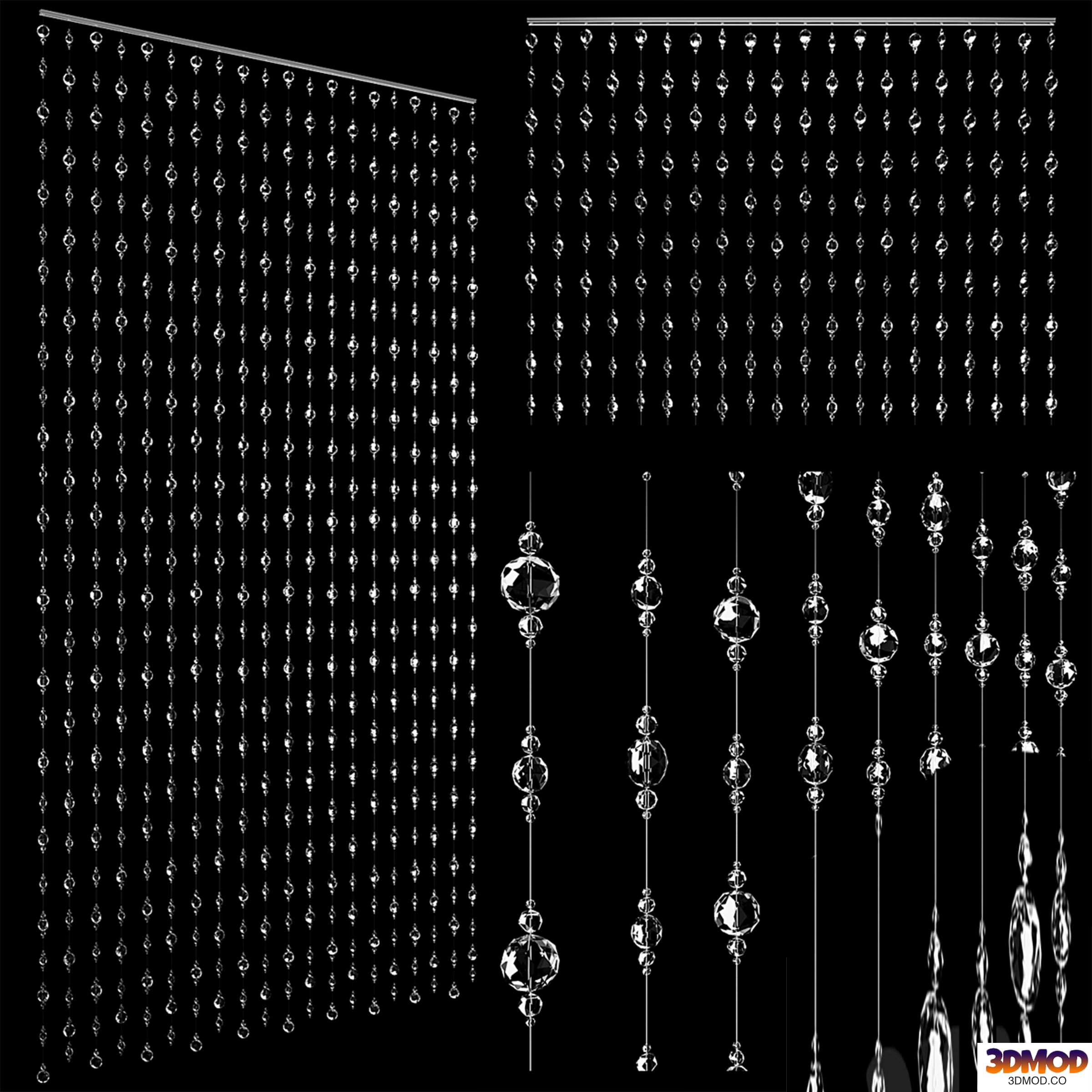 Curtains made of beads "Waterfall"