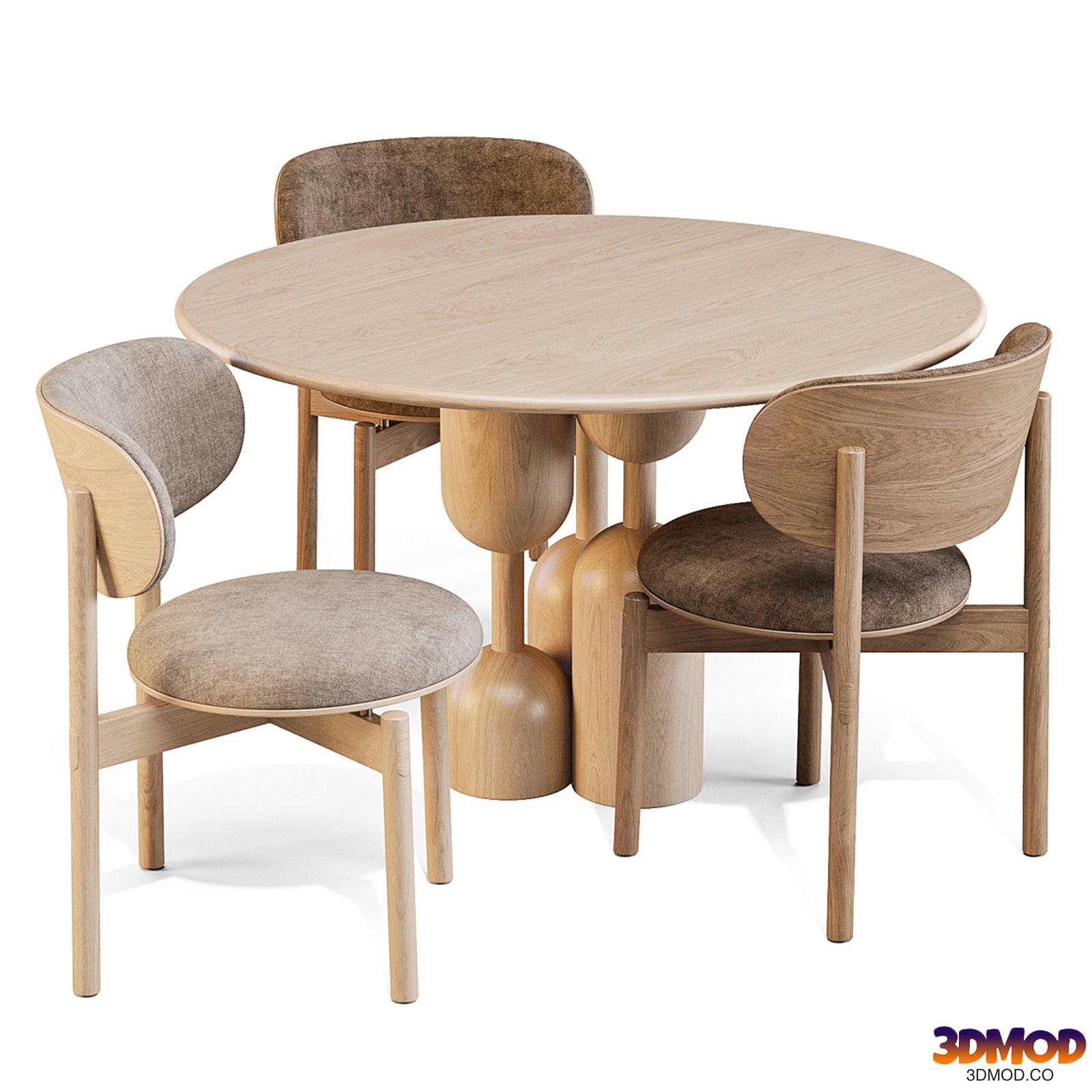 Dining Set: Artekura and Arco (Baoba Table and Re-Volve Chairs)