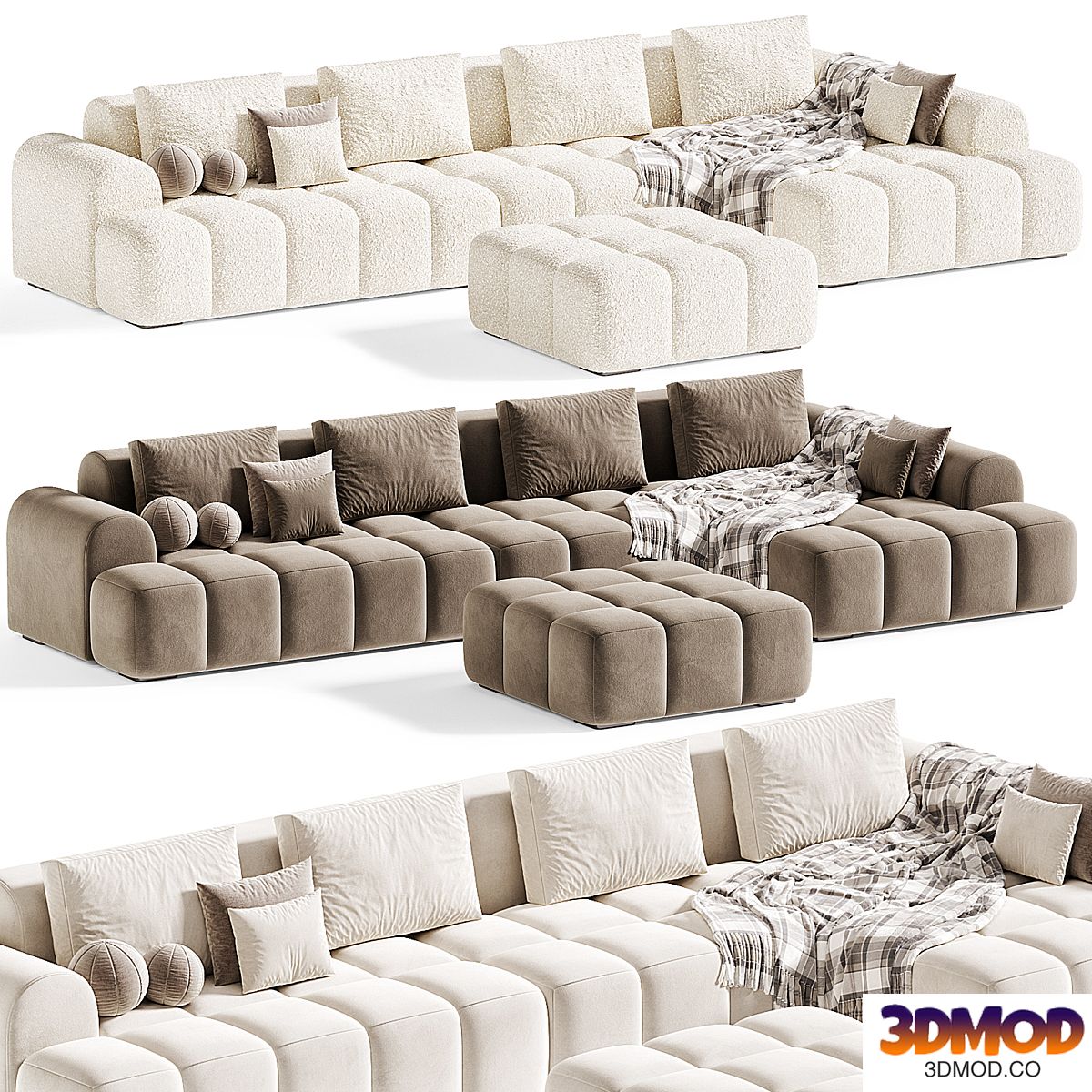 Extra Long Modern Sofa By Litfad
