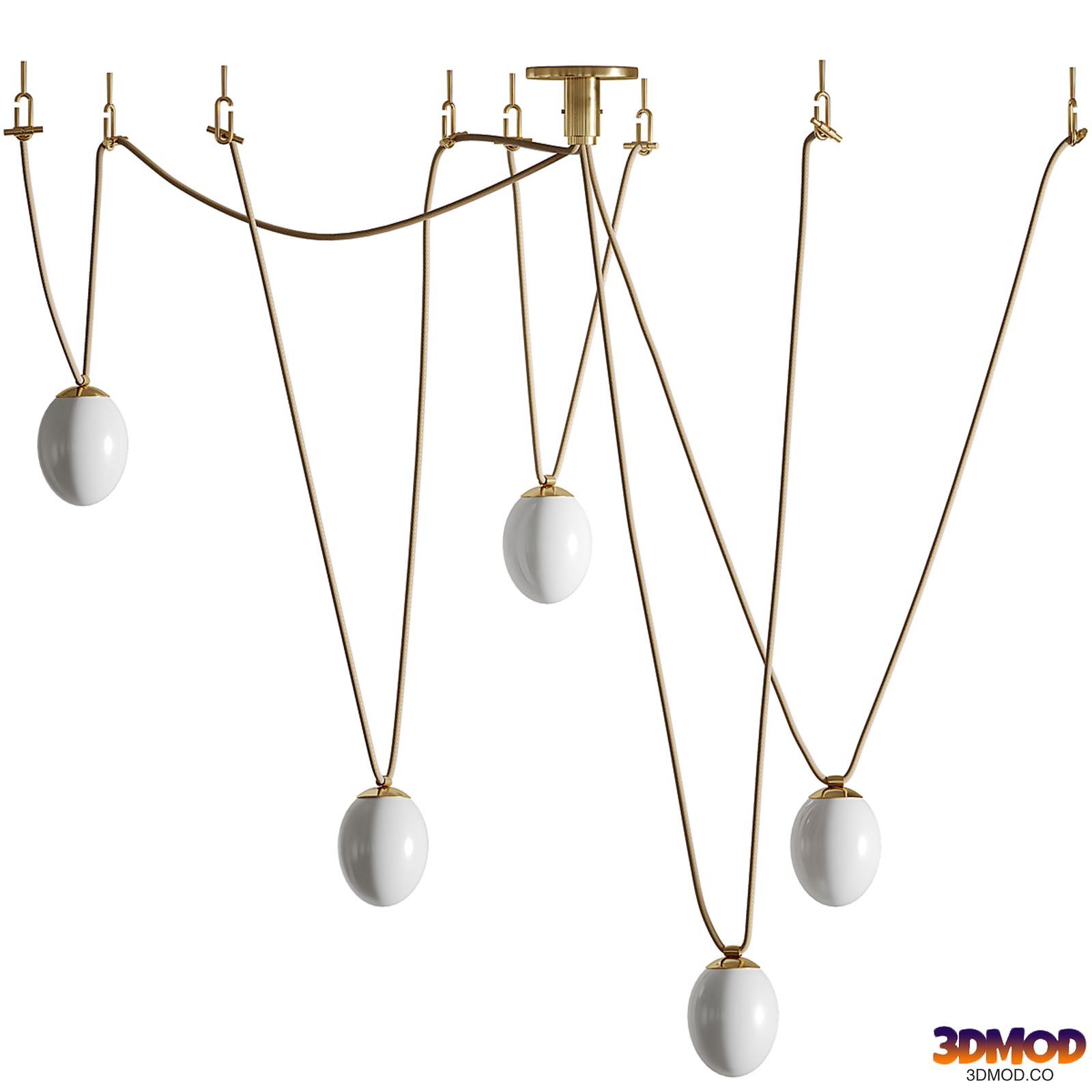 Augustine 5-Bulb Glass Chandelier by goop