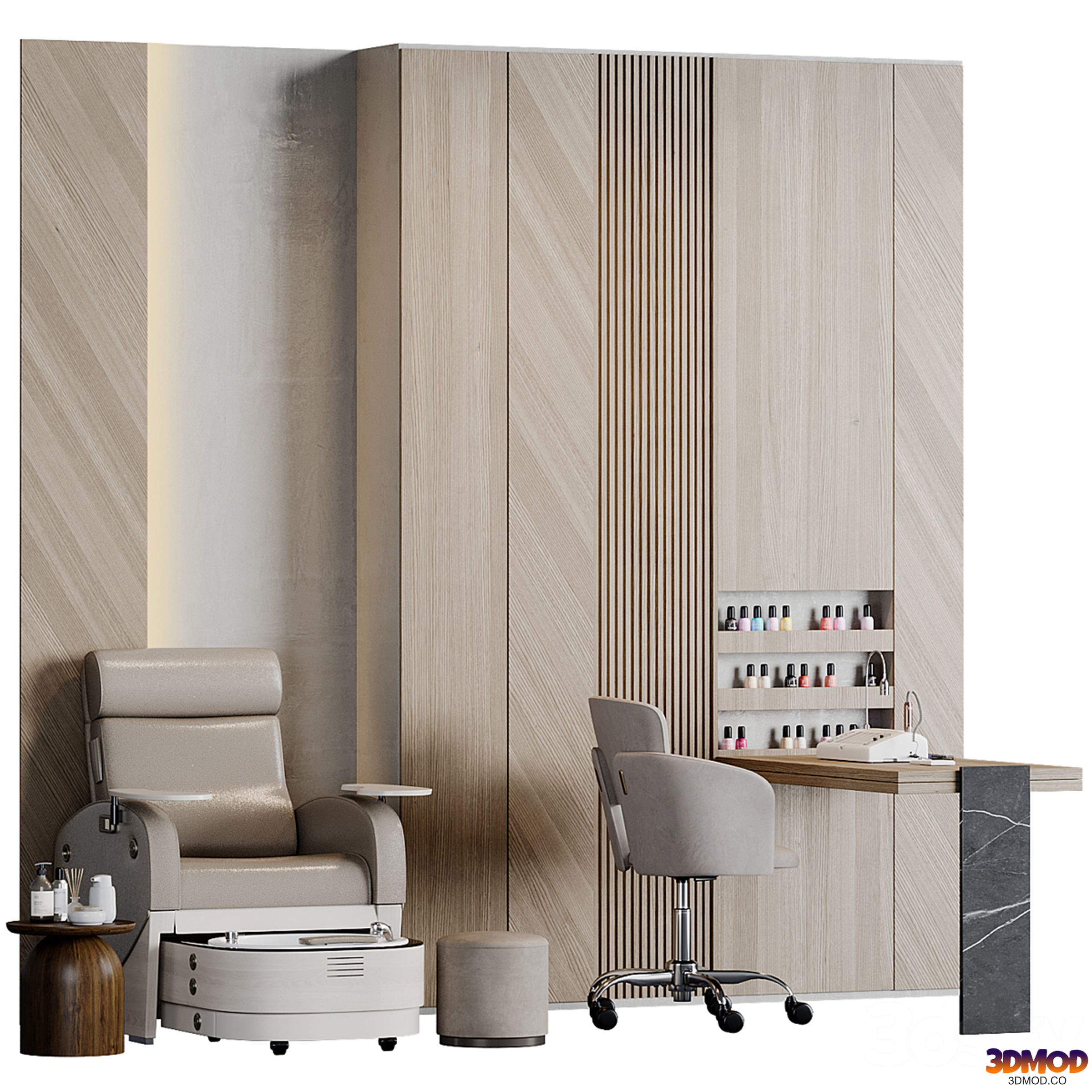 pedicure and manicure area in the beauty salon 02