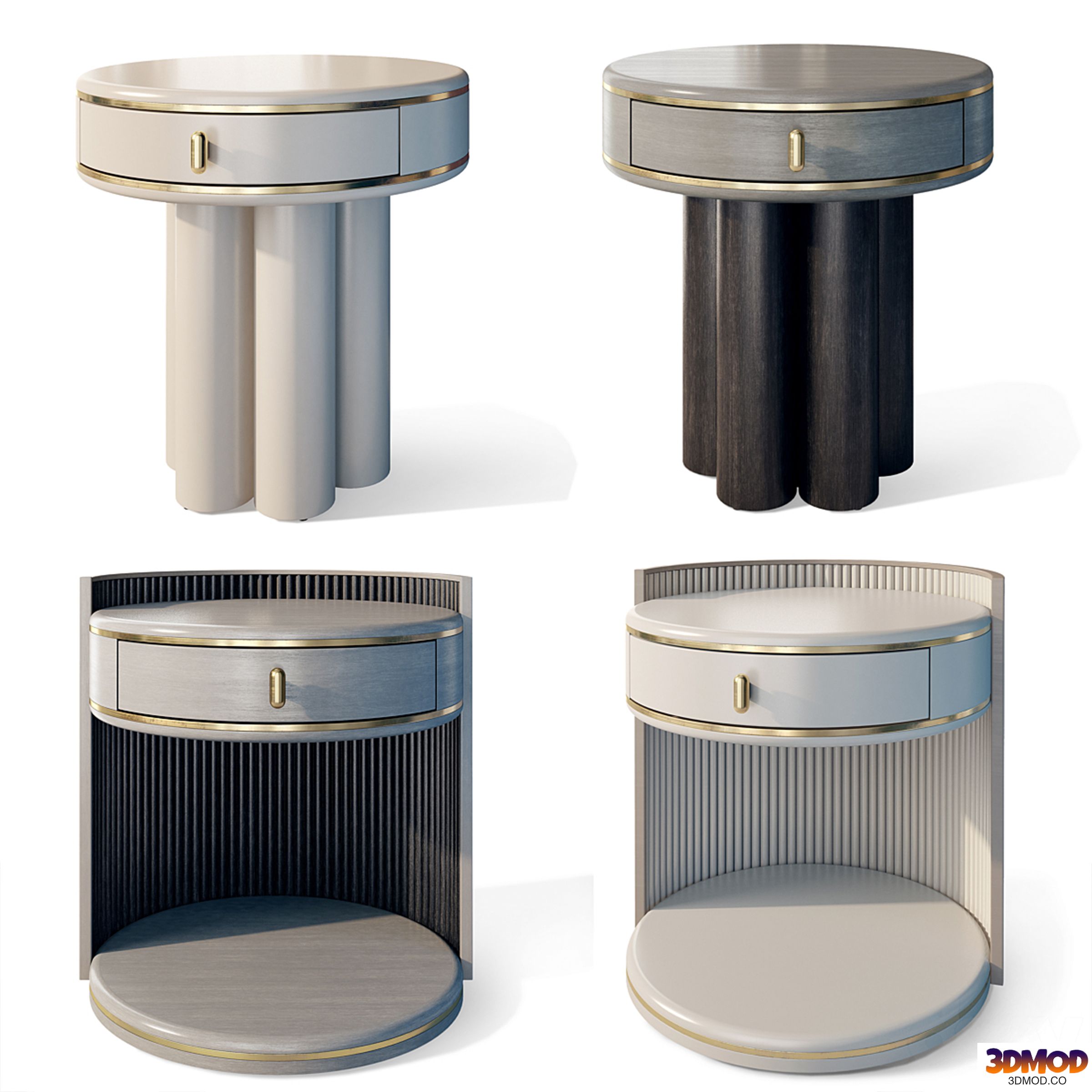 Round bedside table Ethereal Lumina Casa Magna