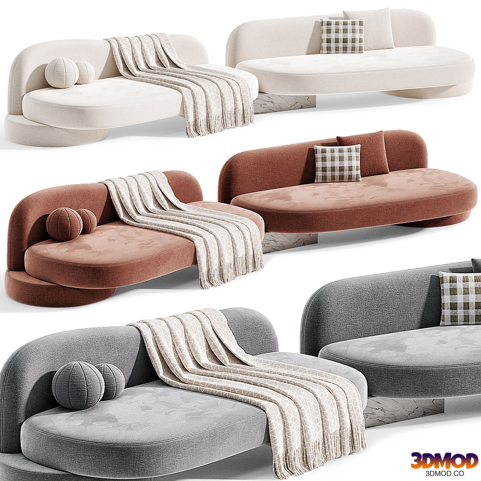 Model range of sofas modular modification