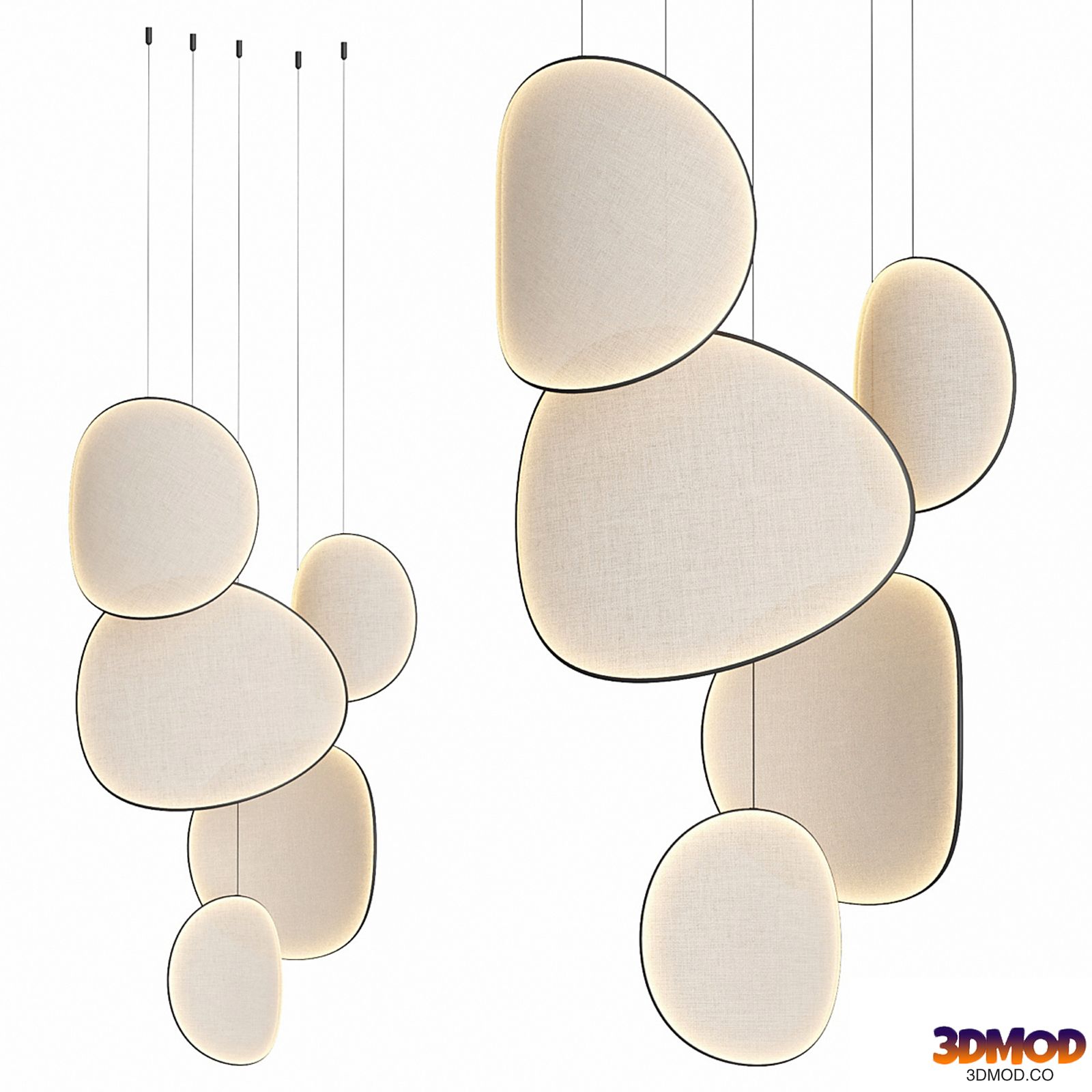 IIII 09 Led Fabric Pendant Lamps
