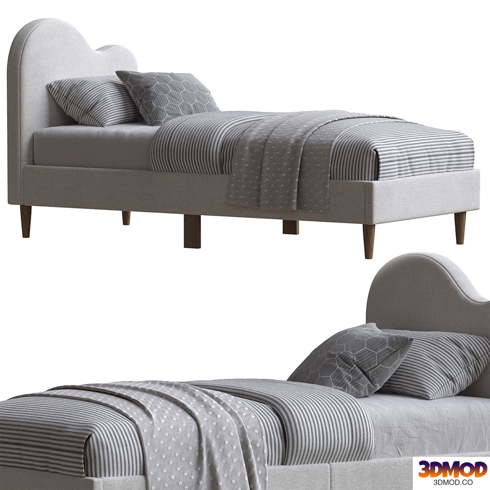 Kids Cloud Boucle Single Bed