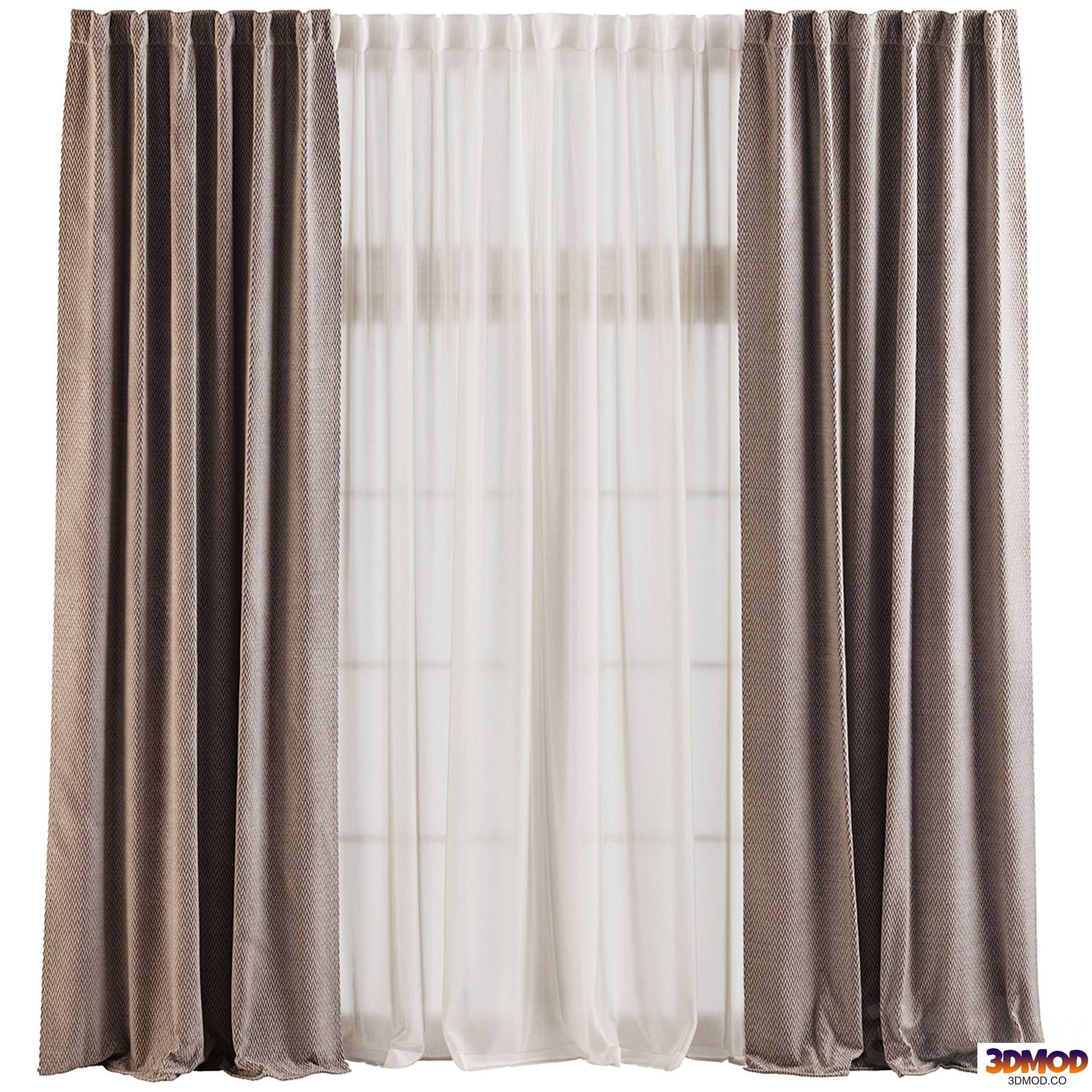 Luiz Curtain with Tulle