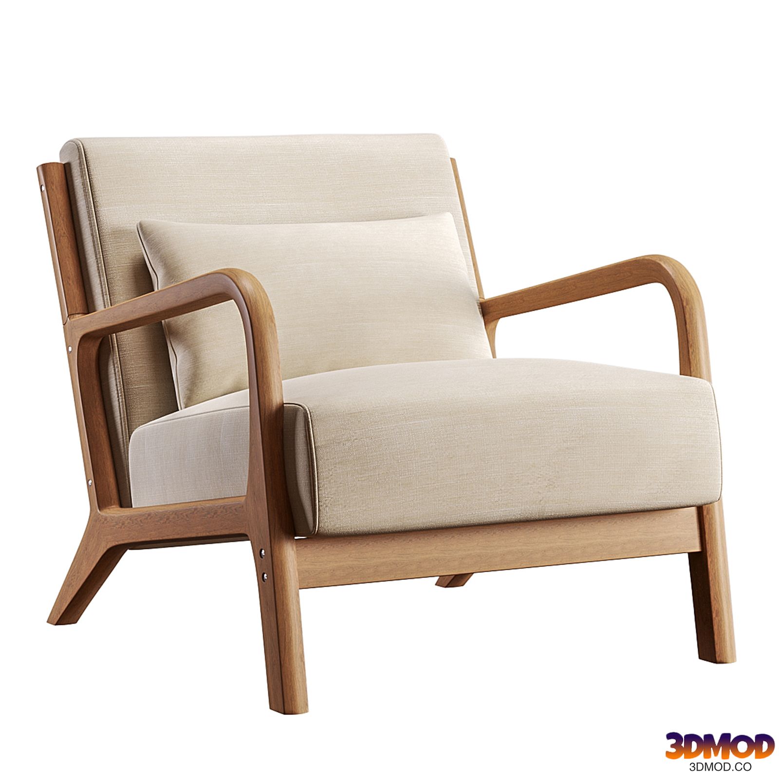 Hertford Upholstered Linen Blend Accent Chair