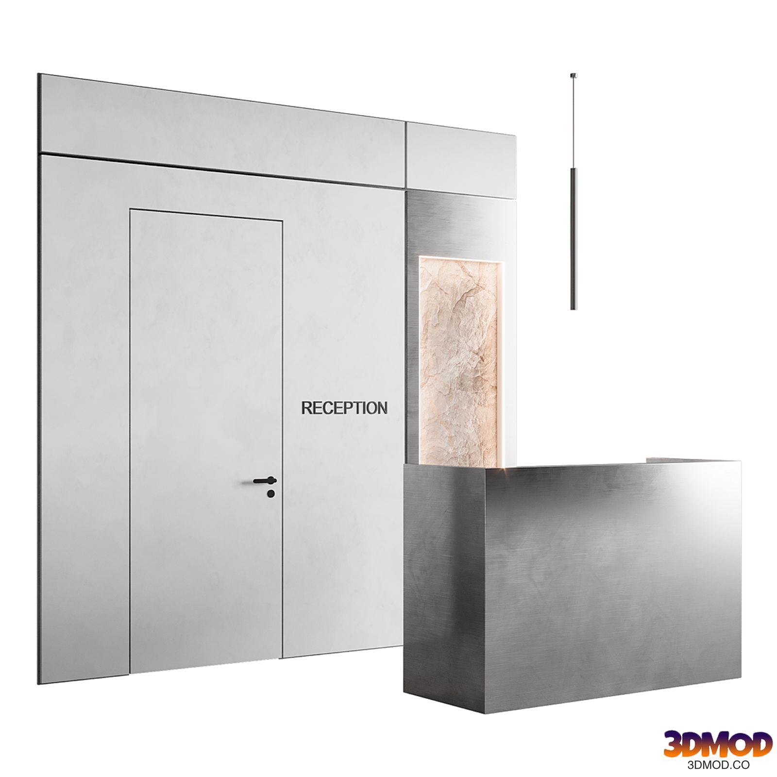 Metal Reception with decor