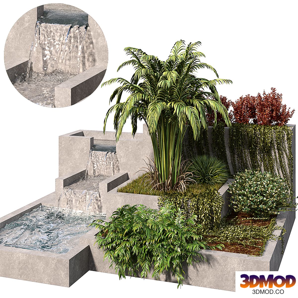 Garden Set with water fountain