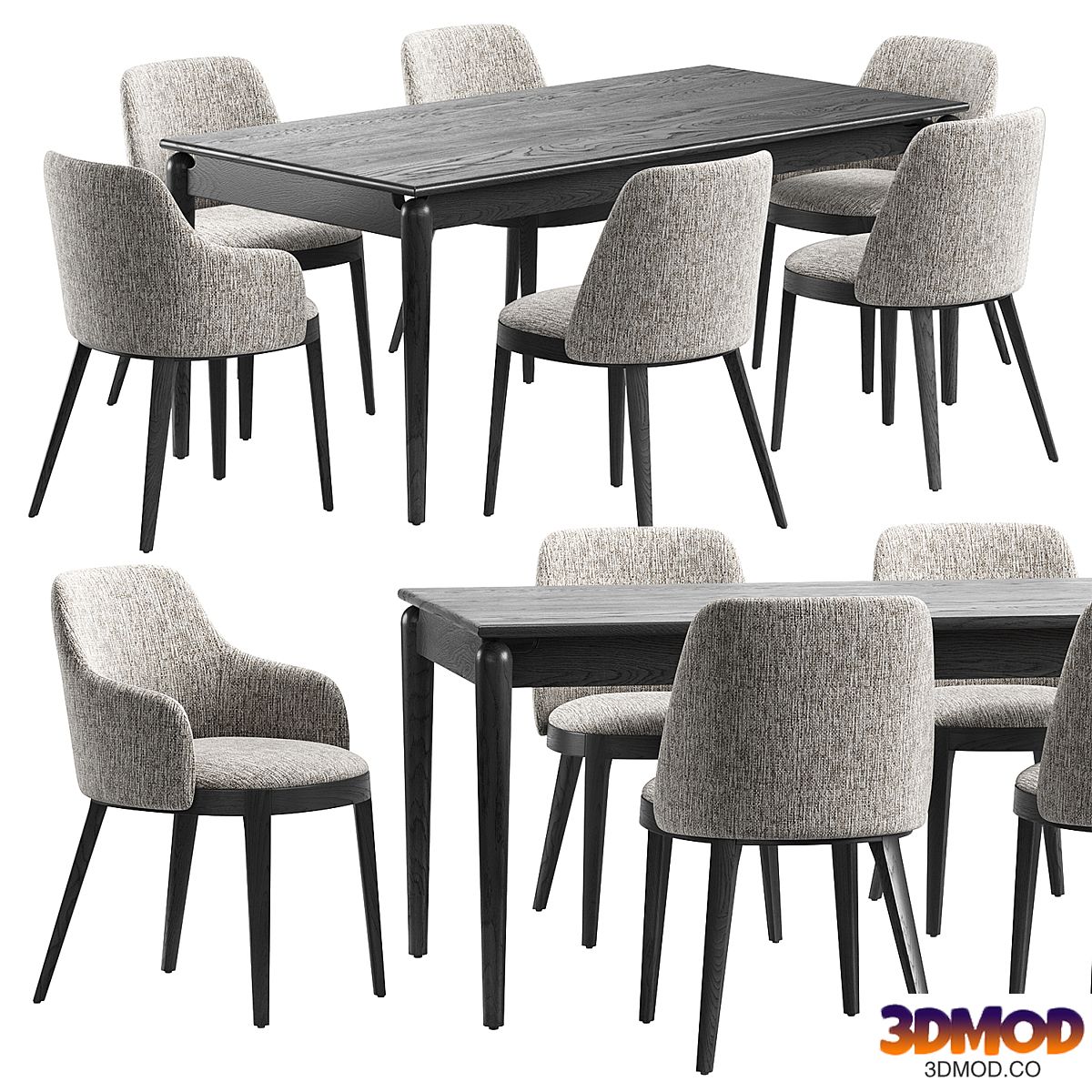 Calligaris Adel Chair & CB2 Crowley Table