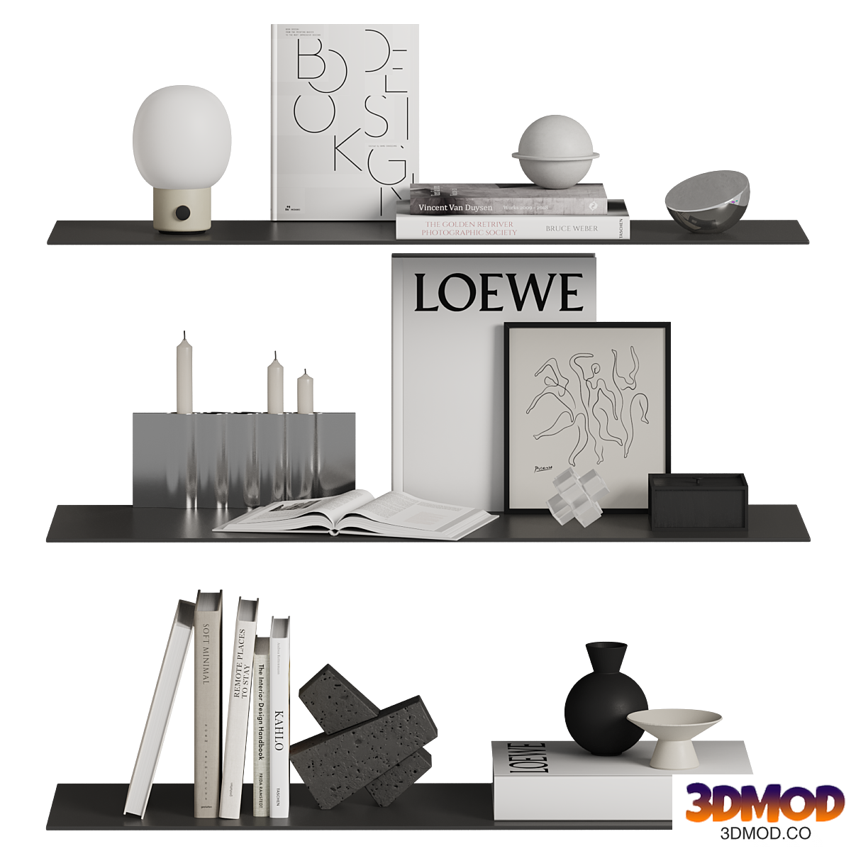Decor/Decorative set/Decorative set with JWDA table lamp