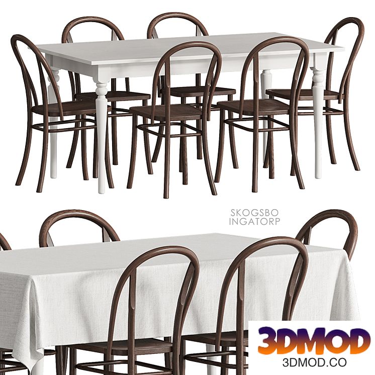 SKOGSBO INGATORP IKEA table and chairs