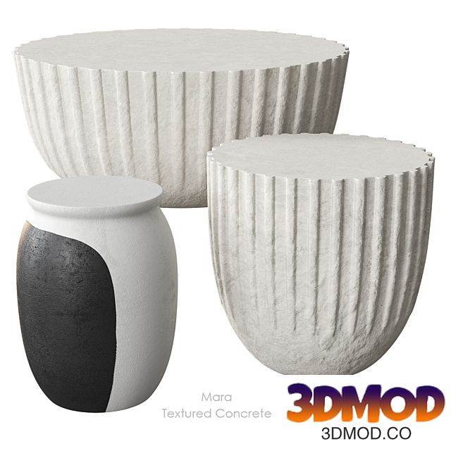 Mara Textured Concrete coffee table West Elm