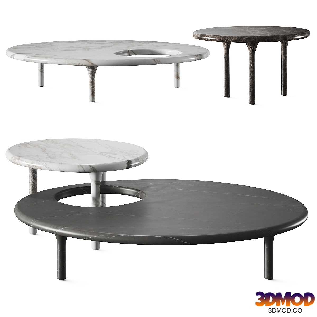 De Padova Honore Marble Coffee Tables
