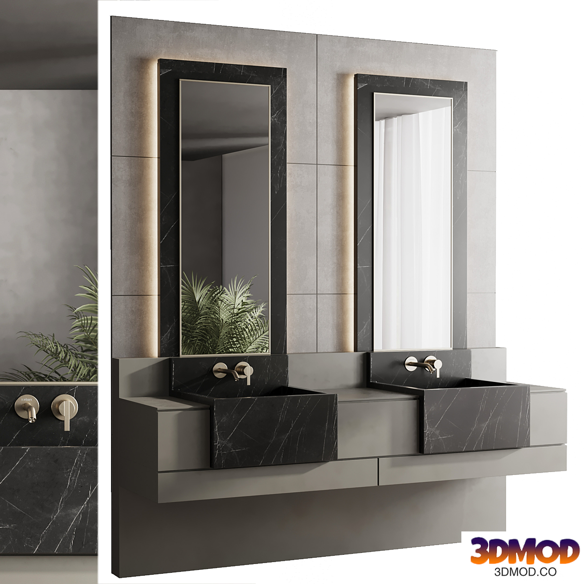 Bathroom furniture by inbani faucet set 64